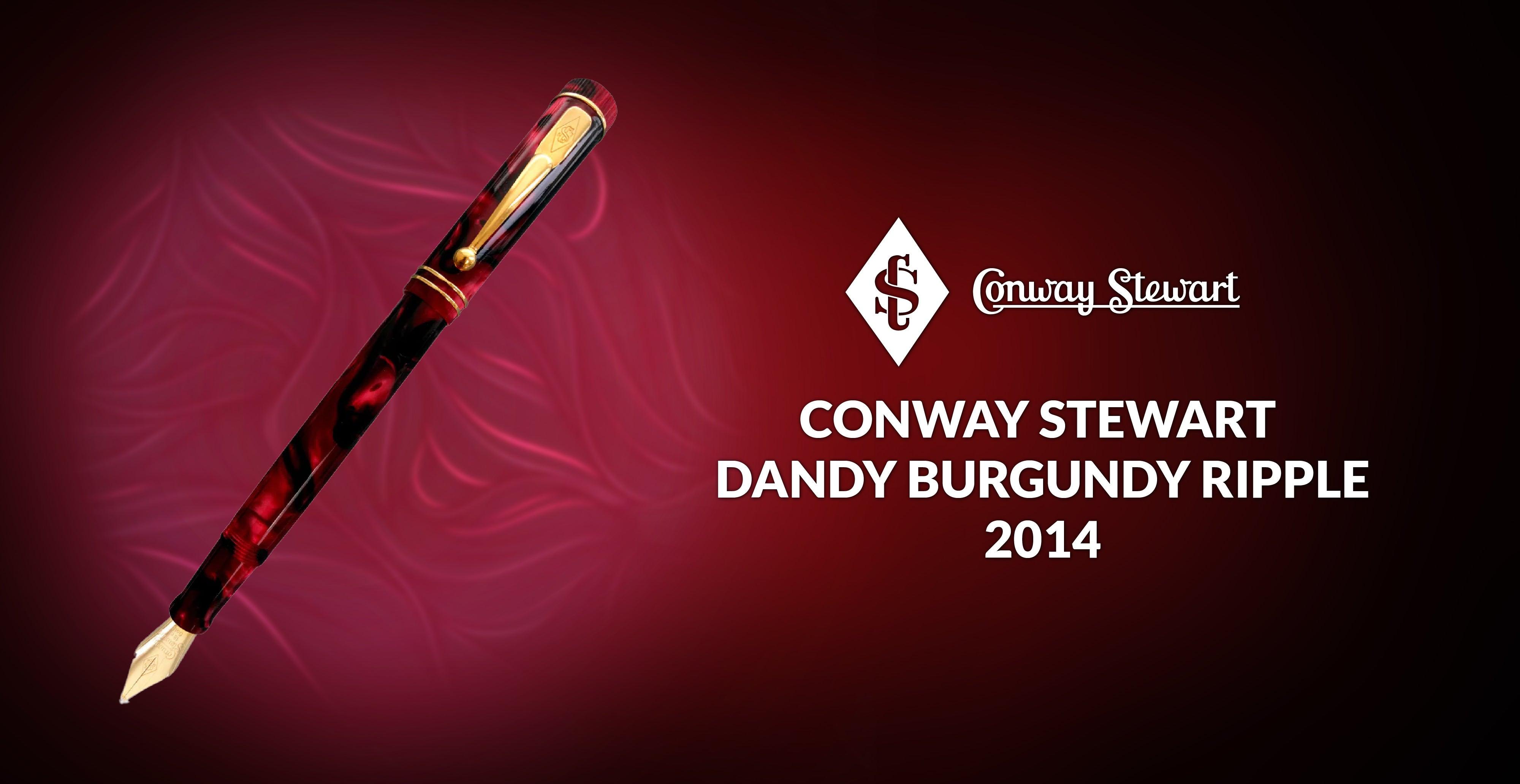 Conway Stewart Dandy Burgundy Ripple - Genuine Vintage Parts