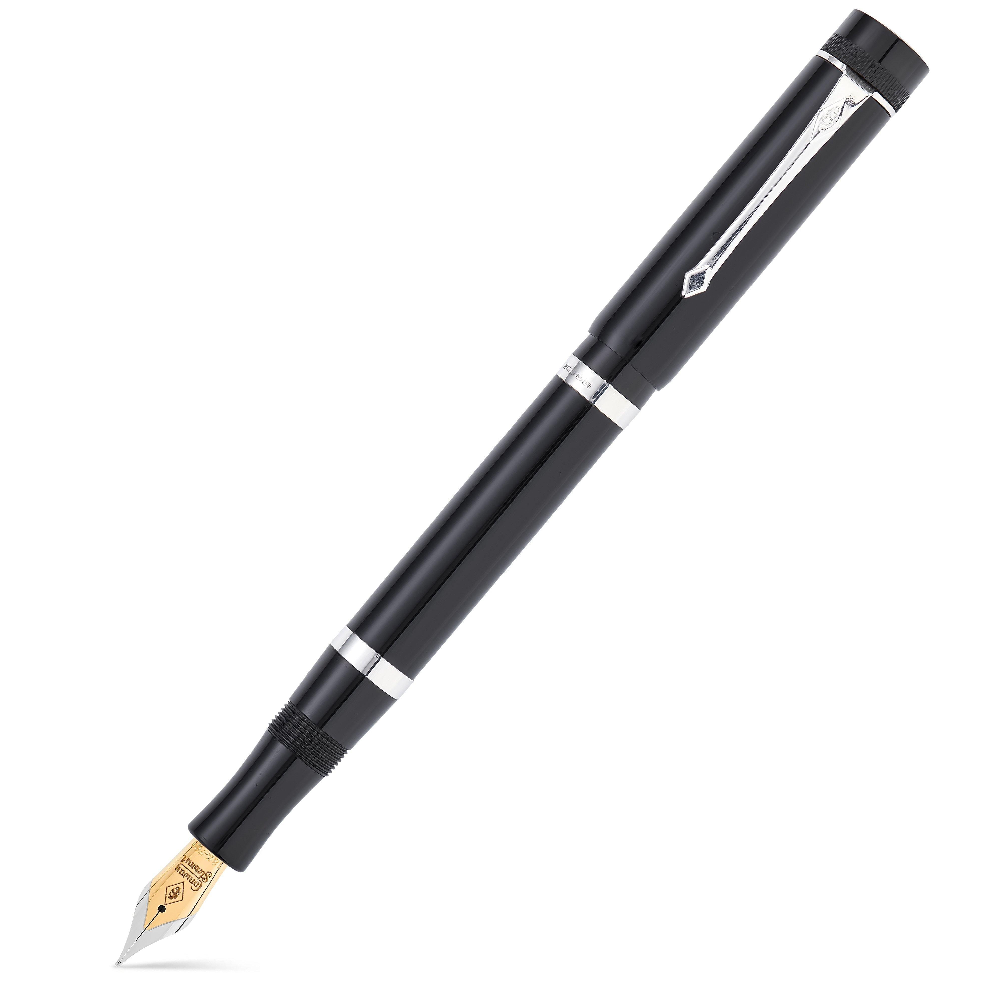 Conway Stewart Marlborough Vintage Black Ebonite Silver conwaystewart.com Conway Stewart Marlborough Vintage Black Ebonite Silver conwaystewart.com