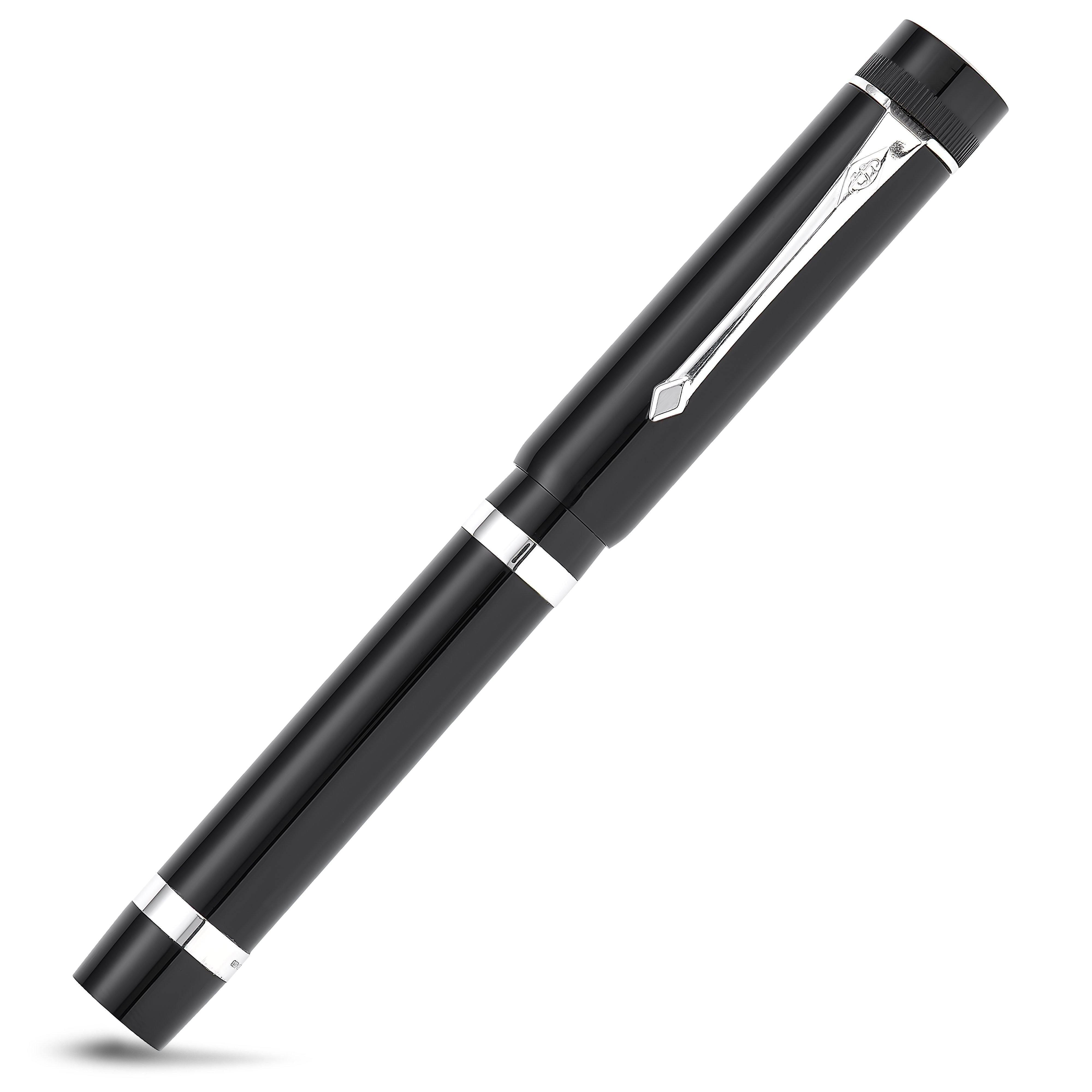 Conway Stewart Marlborough Vintage Black Ebonite Silver conwaystewart.com Conway Stewart Marlborough Vintage Black Ebonite Silver conwaystewart.com