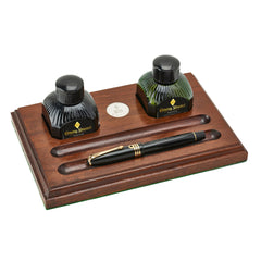 Conway Stewart Walnut Desk Tray with Sterling Silver Insert conwaystewart.com Conway Stewart Walnut Desk Tray with Sterling Silver Insert conwaystewart.com