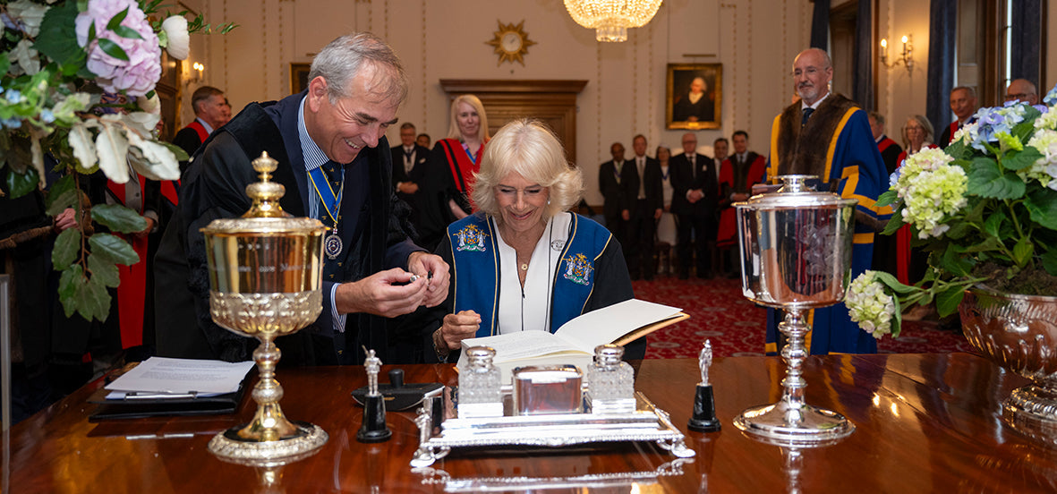 Queen Camilla Signs Historic Declaration with Conway Stewart